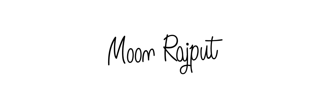Moon Rajput stylish signature style. Best Handwritten Sign (Angelique-Rose-font-FFP) for my name. Handwritten Signature Collection Ideas for my name Moon Rajput. Moon Rajput signature style 5 images and pictures png