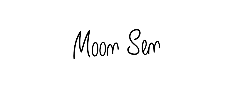 Design your own signature with our free online signature maker. With this signature software, you can create a handwritten (Angelique-Rose-font-FFP) signature for name Moon Sen. Moon Sen signature style 5 images and pictures png
