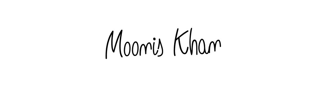 The best way (Angelique-Rose-font-FFP) to make a short signature is to pick only two or three words in your name. The name Moonis Khan include a total of six letters. For converting this name. Moonis Khan signature style 5 images and pictures png