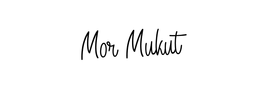 How to Draw Mor Mukut signature style? Angelique-Rose-font-FFP is a latest design signature styles for name Mor Mukut. Mor Mukut signature style 5 images and pictures png