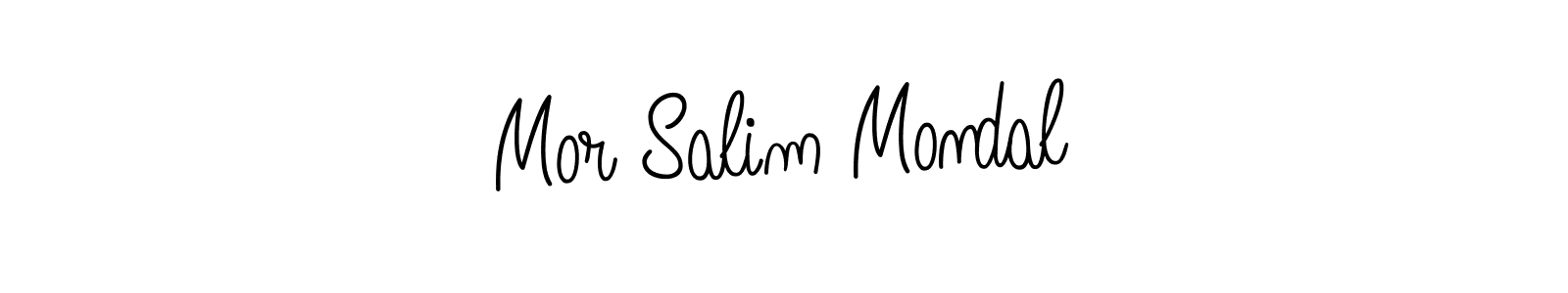 Use a signature maker to create a handwritten signature online. With this signature software, you can design (Angelique-Rose-font-FFP) your own signature for name Mor Salim Mondal. Mor Salim Mondal signature style 5 images and pictures png