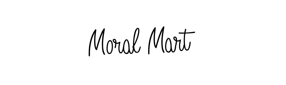 How to make Moral Mart name signature. Use Angelique-Rose-font-FFP style for creating short signs online. This is the latest handwritten sign. Moral Mart signature style 5 images and pictures png