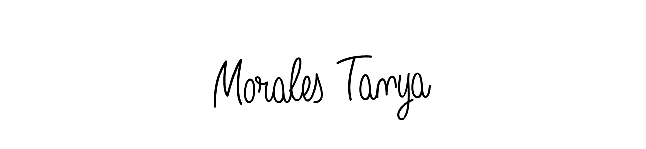 Make a beautiful signature design for name Morales Tanya. With this signature (Angelique-Rose-font-FFP) style, you can create a handwritten signature for free. Morales Tanya signature style 5 images and pictures png