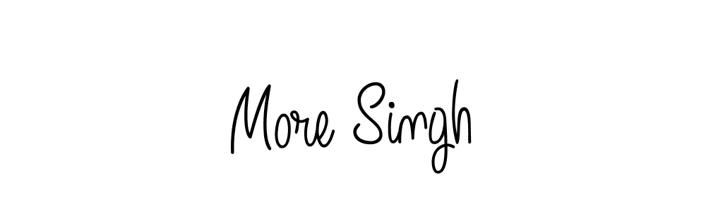 The best way (Angelique-Rose-font-FFP) to make a short signature is to pick only two or three words in your name. The name More Singh include a total of six letters. For converting this name. More Singh signature style 5 images and pictures png