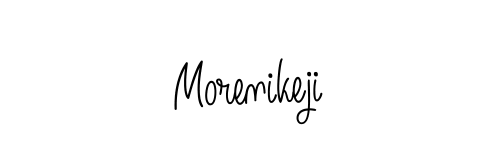 Design your own signature with our free online signature maker. With this signature software, you can create a handwritten (Angelique-Rose-font-FFP) signature for name Morenikeji. Morenikeji signature style 5 images and pictures png