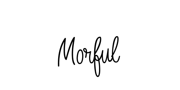 Make a beautiful signature design for name Morful. With this signature (Angelique-Rose-font-FFP) style, you can create a handwritten signature for free. Morful signature style 5 images and pictures png