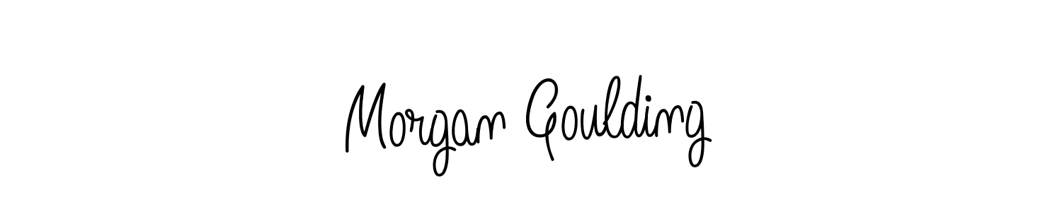 Make a beautiful signature design for name Morgan Goulding. With this signature (Angelique-Rose-font-FFP) style, you can create a handwritten signature for free. Morgan Goulding signature style 5 images and pictures png