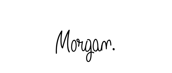 Make a beautiful signature design for name Morgan.. With this signature (Angelique-Rose-font-FFP) style, you can create a handwritten signature for free. Morgan. signature style 5 images and pictures png