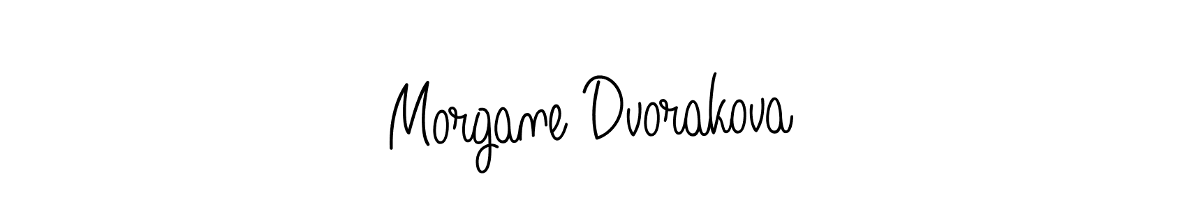 The best way (Angelique-Rose-font-FFP) to make a short signature is to pick only two or three words in your name. The name Morgane Dvorakova include a total of six letters. For converting this name. Morgane Dvorakova signature style 5 images and pictures png