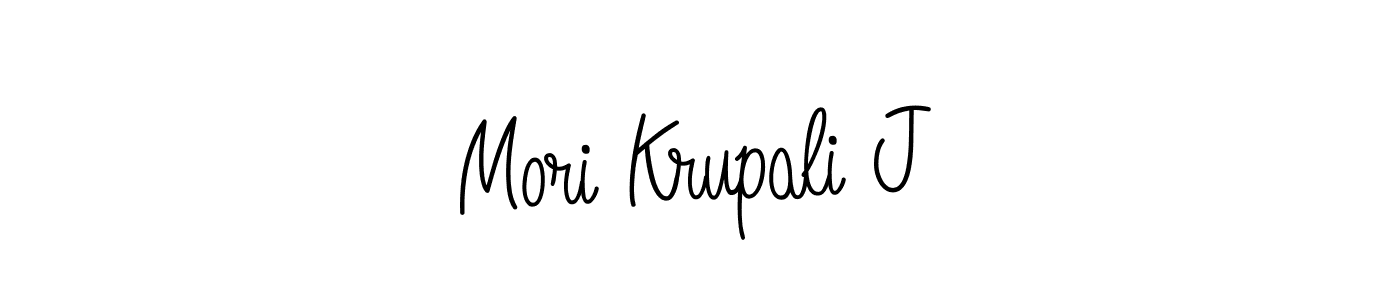 Check out images of Autograph of Mori Krupali J name. Actor Mori Krupali J Signature Style. Angelique-Rose-font-FFP is a professional sign style online. Mori Krupali J signature style 5 images and pictures png