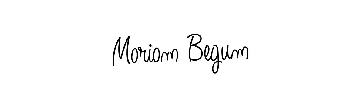 How to make Moriom Begum signature? Angelique-Rose-font-FFP is a professional autograph style. Create handwritten signature for Moriom Begum name. Moriom Begum signature style 5 images and pictures png