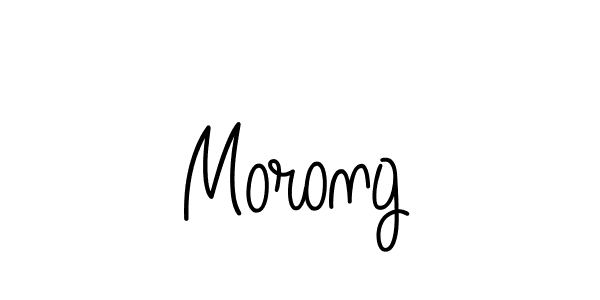 Make a beautiful signature design for name Morong. With this signature (Angelique-Rose-font-FFP) style, you can create a handwritten signature for free. Morong signature style 5 images and pictures png
