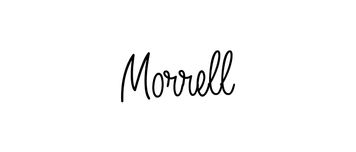 Make a beautiful signature design for name Morrell. With this signature (Angelique-Rose-font-FFP) style, you can create a handwritten signature for free. Morrell signature style 5 images and pictures png