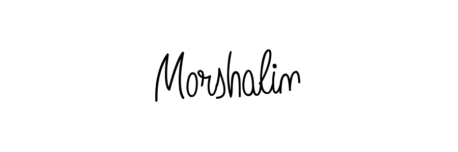 You should practise on your own different ways (Angelique-Rose-font-FFP) to write your name (Morshalin) in signature. don't let someone else do it for you. Morshalin signature style 5 images and pictures png