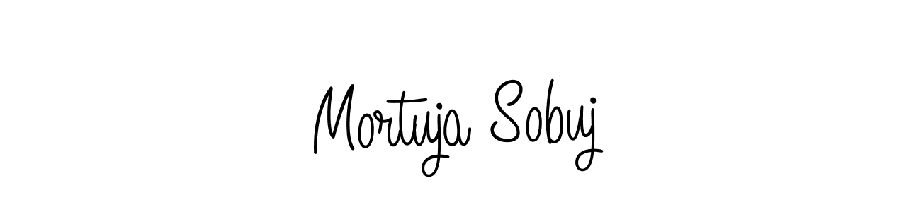 The best way (Angelique-Rose-font-FFP) to make a short signature is to pick only two or three words in your name. The name Mortuja Sobuj include a total of six letters. For converting this name. Mortuja Sobuj signature style 5 images and pictures png
