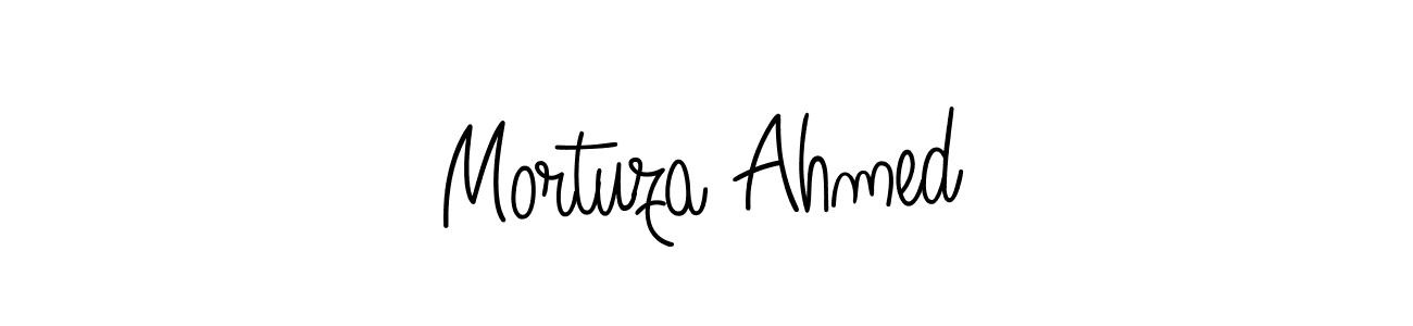 Use a signature maker to create a handwritten signature online. With this signature software, you can design (Angelique-Rose-font-FFP) your own signature for name Mortuza Ahmed. Mortuza Ahmed signature style 5 images and pictures png