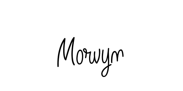 You should practise on your own different ways (Angelique-Rose-font-FFP) to write your name (Morvyn) in signature. don't let someone else do it for you. Morvyn signature style 5 images and pictures png