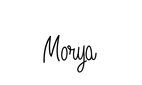 You should practise on your own different ways (Angelique-Rose-font-FFP) to write your name (Morya) in signature. don't let someone else do it for you. Morya signature style 5 images and pictures png