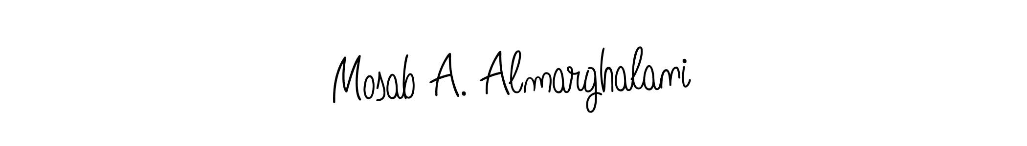 Once you've used our free online signature maker to create your best signature Angelique-Rose-font-FFP style, it's time to enjoy all of the benefits that Mosab A. Almarghalani name signing documents. Mosab A. Almarghalani signature style 5 images and pictures png