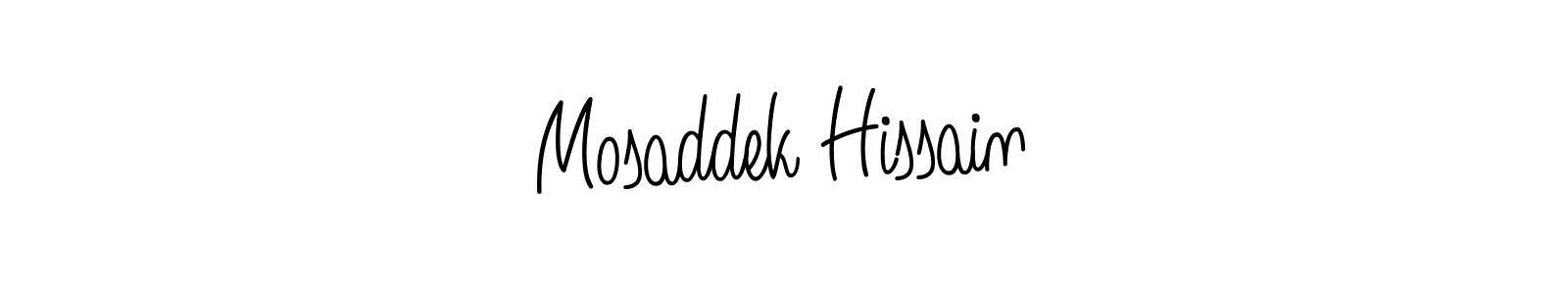 Also we have Mosaddek Hissain name is the best signature style. Create professional handwritten signature collection using Angelique-Rose-font-FFP autograph style. Mosaddek Hissain signature style 5 images and pictures png