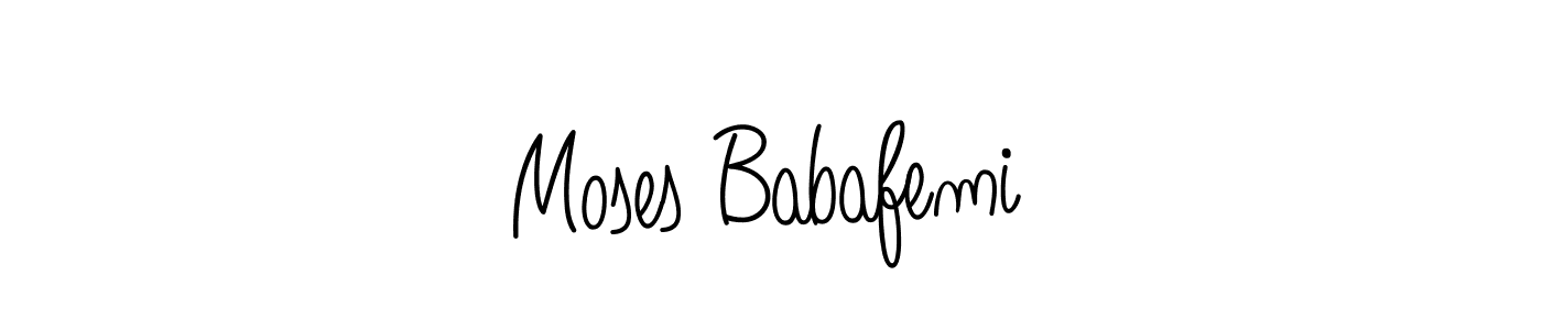 You should practise on your own different ways (Angelique-Rose-font-FFP) to write your name (Moses Babafemi) in signature. don't let someone else do it for you. Moses Babafemi signature style 5 images and pictures png