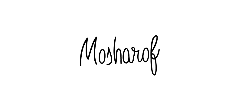 Create a beautiful signature design for name Mosharof. With this signature (Angelique-Rose-font-FFP) fonts, you can make a handwritten signature for free. Mosharof signature style 5 images and pictures png