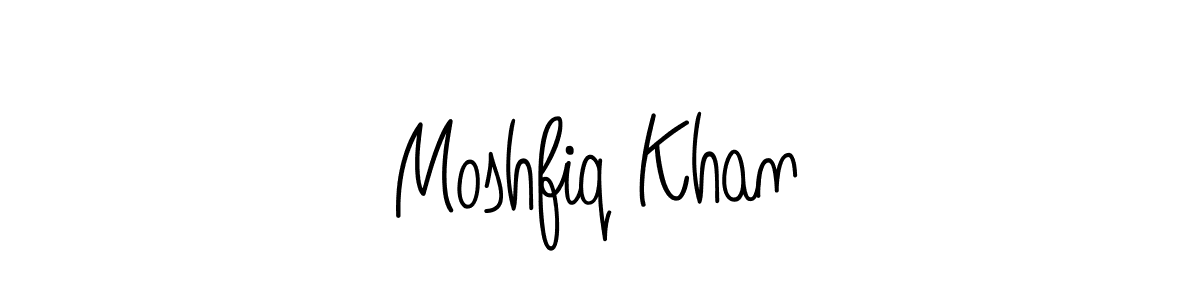 Create a beautiful signature design for name Moshfiq Khan. With this signature (Angelique-Rose-font-FFP) fonts, you can make a handwritten signature for free. Moshfiq Khan signature style 5 images and pictures png