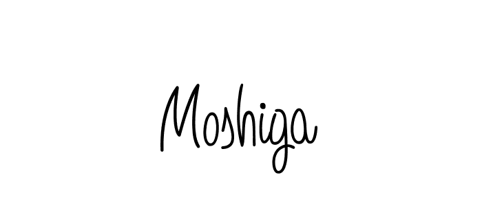 Make a beautiful signature design for name Moshiga. With this signature (Angelique-Rose-font-FFP) style, you can create a handwritten signature for free. Moshiga signature style 5 images and pictures png