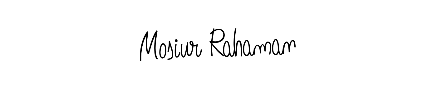 Design your own signature with our free online signature maker. With this signature software, you can create a handwritten (Angelique-Rose-font-FFP) signature for name Mosiur Rahaman. Mosiur Rahaman signature style 5 images and pictures png