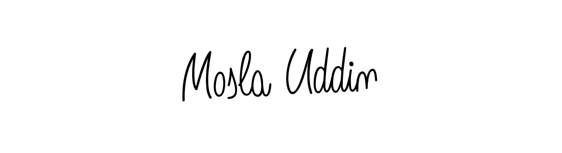 Design your own signature with our free online signature maker. With this signature software, you can create a handwritten (Angelique-Rose-font-FFP) signature for name Mosla Uddin. Mosla Uddin signature style 5 images and pictures png