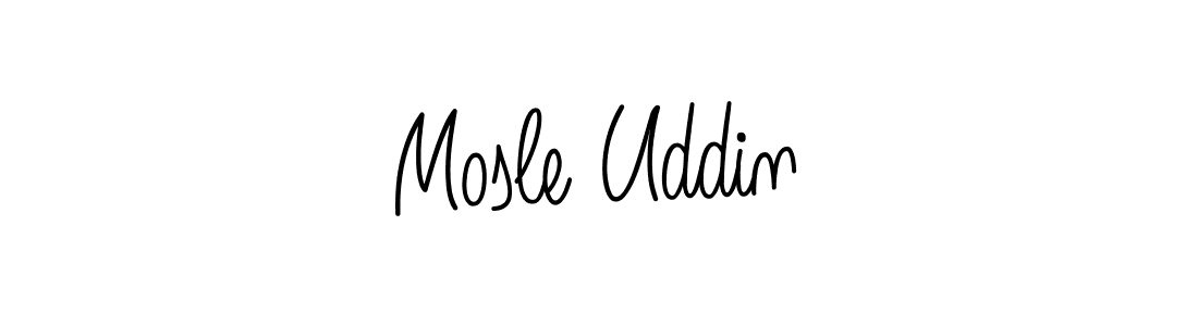 Make a beautiful signature design for name Mosle Uddin. With this signature (Angelique-Rose-font-FFP) style, you can create a handwritten signature for free. Mosle Uddin signature style 5 images and pictures png