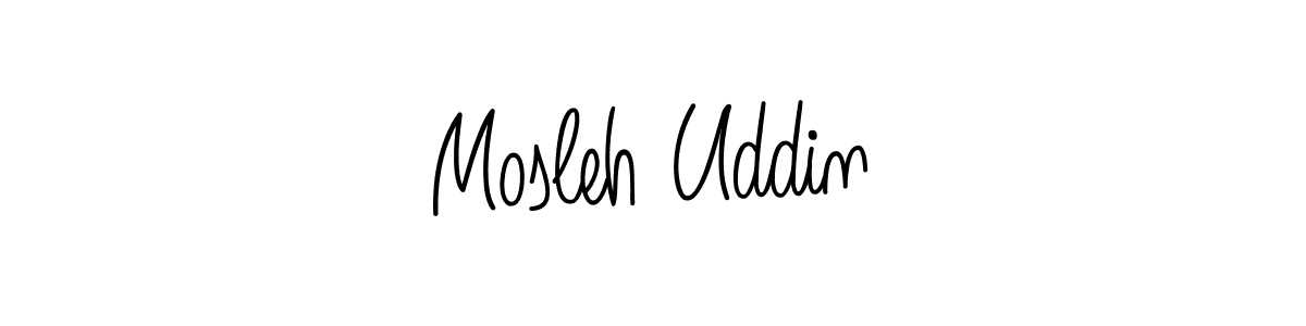 Use a signature maker to create a handwritten signature online. With this signature software, you can design (Angelique-Rose-font-FFP) your own signature for name Mosleh Uddin. Mosleh Uddin signature style 5 images and pictures png
