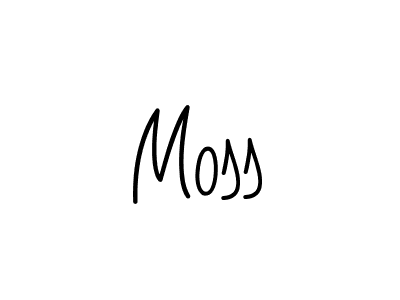 Moss stylish signature style. Best Handwritten Sign (Angelique-Rose-font-FFP) for my name. Handwritten Signature Collection Ideas for my name Moss. Moss signature style 5 images and pictures png