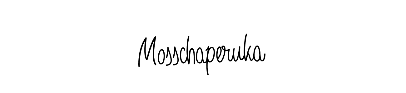 How to make Mosschaperuka signature? Angelique-Rose-font-FFP is a professional autograph style. Create handwritten signature for Mosschaperuka name. Mosschaperuka signature style 5 images and pictures png