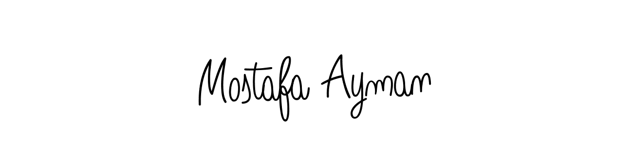 Use a signature maker to create a handwritten signature online. With this signature software, you can design (Angelique-Rose-font-FFP) your own signature for name Mostafa Ayman. Mostafa Ayman signature style 5 images and pictures png