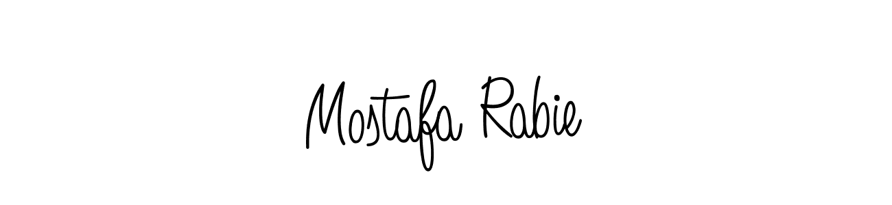 Make a beautiful signature design for name Mostafa Rabie. With this signature (Angelique-Rose-font-FFP) style, you can create a handwritten signature for free. Mostafa Rabie signature style 5 images and pictures png