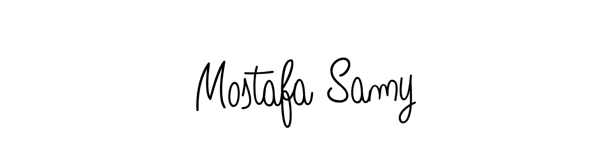 You should practise on your own different ways (Angelique-Rose-font-FFP) to write your name (Mostafa Samy) in signature. don't let someone else do it for you. Mostafa Samy signature style 5 images and pictures png