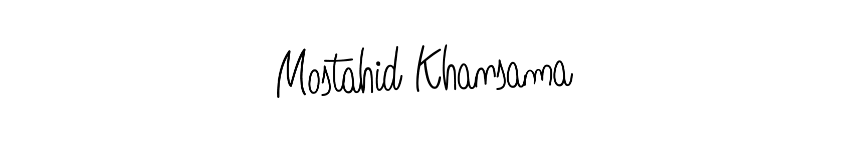 The best way (Angelique-Rose-font-FFP) to make a short signature is to pick only two or three words in your name. The name Mostahid Khansama include a total of six letters. For converting this name. Mostahid Khansama signature style 5 images and pictures png