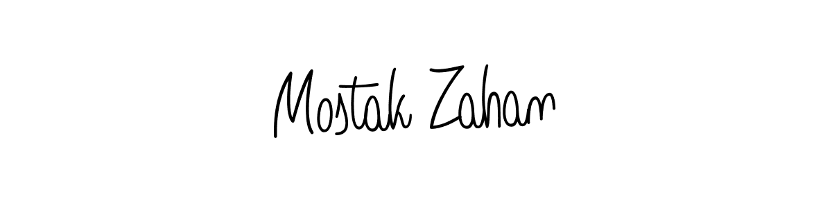 Mostak Zahan stylish signature style. Best Handwritten Sign (Angelique-Rose-font-FFP) for my name. Handwritten Signature Collection Ideas for my name Mostak Zahan. Mostak Zahan signature style 5 images and pictures png
