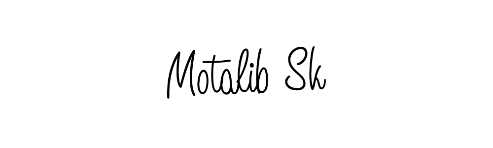 Make a beautiful signature design for name Motalib Sk. With this signature (Angelique-Rose-font-FFP) style, you can create a handwritten signature for free. Motalib Sk signature style 5 images and pictures png