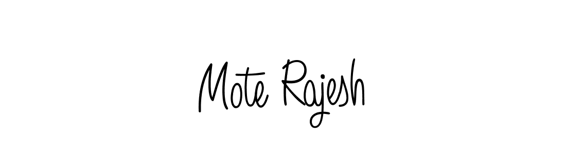 You should practise on your own different ways (Angelique-Rose-font-FFP) to write your name (Mote Rajesh) in signature. don't let someone else do it for you. Mote Rajesh signature style 5 images and pictures png