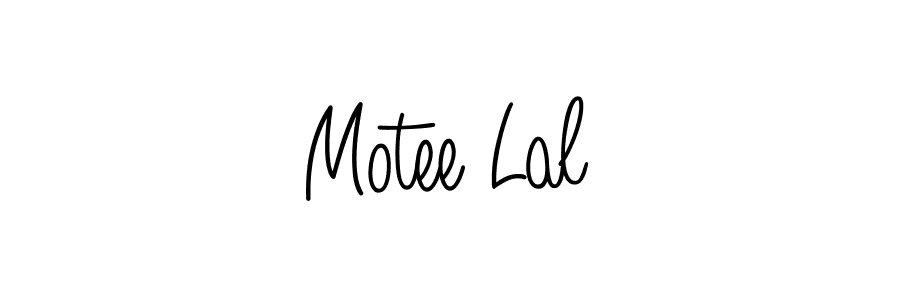 How to make Motee Lal signature? Angelique-Rose-font-FFP is a professional autograph style. Create handwritten signature for Motee Lal name. Motee Lal signature style 5 images and pictures png