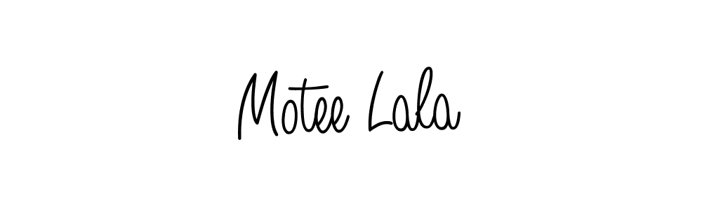 How to Draw Motee Lala signature style? Angelique-Rose-font-FFP is a latest design signature styles for name Motee Lala. Motee Lala signature style 5 images and pictures png