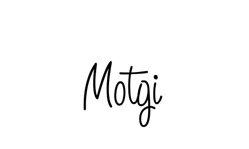 Make a beautiful signature design for name Motgi. With this signature (Angelique-Rose-font-FFP) style, you can create a handwritten signature for free. Motgi signature style 5 images and pictures png