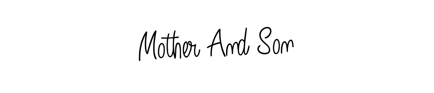 Use a signature maker to create a handwritten signature online. With this signature software, you can design (Angelique-Rose-font-FFP) your own signature for name Mother And Son. Mother And Son signature style 5 images and pictures png