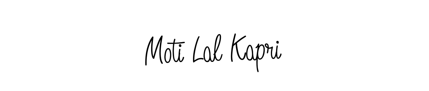 The best way (Angelique-Rose-font-FFP) to make a short signature is to pick only two or three words in your name. The name Moti Lal Kapri include a total of six letters. For converting this name. Moti Lal Kapri signature style 5 images and pictures png