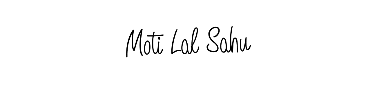 The best way (Angelique-Rose-font-FFP) to make a short signature is to pick only two or three words in your name. The name Moti Lal Sahu include a total of six letters. For converting this name. Moti Lal Sahu signature style 5 images and pictures png
