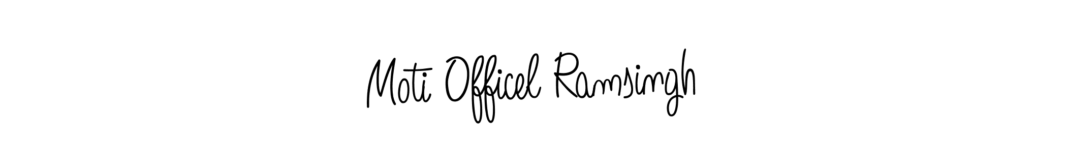 Create a beautiful signature design for name Moti Officel Ramsingh. With this signature (Angelique-Rose-font-FFP) fonts, you can make a handwritten signature for free. Moti Officel Ramsingh signature style 5 images and pictures png