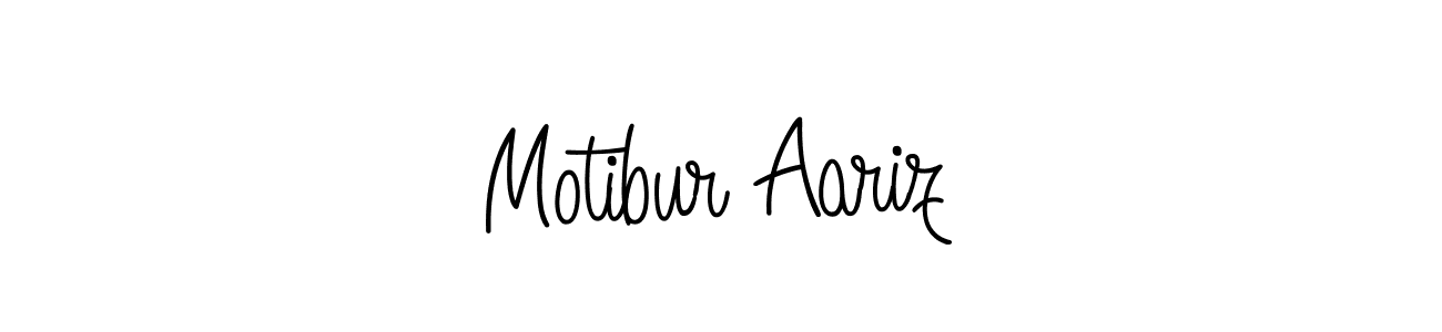 How to make Motibur Aariz name signature. Use Angelique-Rose-font-FFP style for creating short signs online. This is the latest handwritten sign. Motibur Aariz signature style 5 images and pictures png