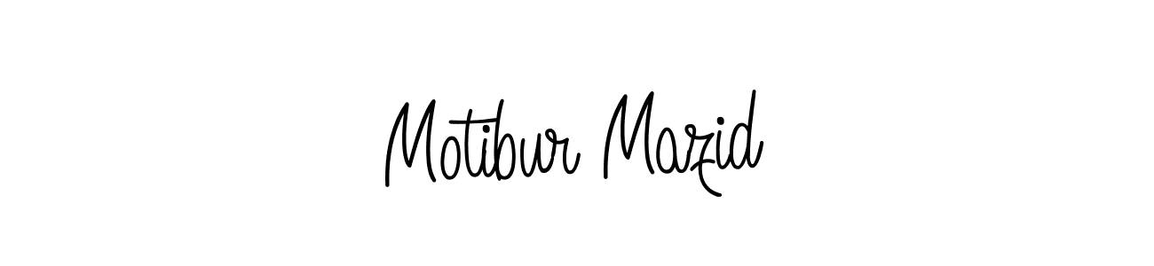 The best way (Angelique-Rose-font-FFP) to make a short signature is to pick only two or three words in your name. The name Motibur Mazid include a total of six letters. For converting this name. Motibur Mazid signature style 5 images and pictures png